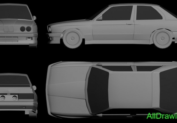 BMW M3 E30 WTCC (БМВ М3 Е30 ВЦC) - чертежи (рисунки) автомобиля